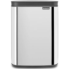   Brabantia Bo Waste Bin szemetes felnyitható fedéllel, fali/álló - rozsdamentes acél, fényes 4L