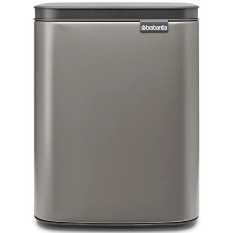 Brabantia Bo Waste Bin acél szemetes felnyitható fedéllel, fali/álló - platinaszürke 7L