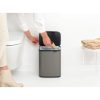 Brabantia Bo Waste Bin acél szemetes felnyitható fedéllel, fali/álló - platinaszürke 7L