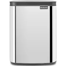   Brabantia Bo Waste Bin szemetes felnyitható fedéllel, fali/álló - rozsdamentes acél, fényes 7L