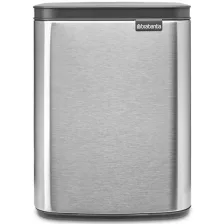   Brabantia Bo Waste Bin szemetes felnyitható fedéllel, fali/álló - rozsdamentes acél, selyem ujjlenyomatmentes 7L