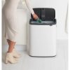 Brabantia Bo Touch Bin XXL acél nyomófedeles szemetes - fehér 60L