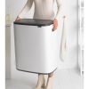 Brabantia Bo Touch Bin XXL acél nyomófedeles szemetes - fehér 60L