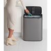 Brabantia Bo Touch Bin XXL acél nyomófedeles szemetes - platinaszürke 60L