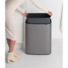 Brabantia Bo Touch Bin XXL acél nyomófedeles szemetes - platinaszürke 60L