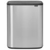 Brabantia Bo Touch Bin XXL acél nyomófedeles szemetes - rozsdamentes acél, selyem ujjlenyomatmentes 60L