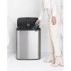 Brabantia Bo Touch Bin XXL acél nyomófedeles szemetes - rozsdamentes acél, selyem ujjlenyomatmentes 60L