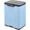 Brabantia Bo Waste Bin acél szemetes felnyitható fedéllel, fali/álló - álomkék 7L