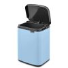 Brabantia Bo Waste Bin acél szemetes felnyitható fedéllel, fali/álló - álomkék 4L