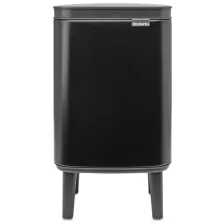   Brabantia Bo Waste Bin Hi szemetes felnyitható fedéllel, lábakkal - matt fekete 4L