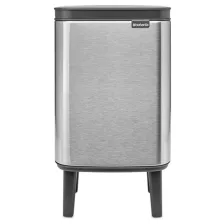   Brabantia Bo Waste Bin Hi szemetes felnyitható fedéllel, lábakkal - rozsdamentes acél, selyem ujjlenyomatmentes 4L