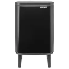   Brabantia Bo Waste Bin Hi szemetes felnyitható fedéllel, lábakkal - matt fekete 7L
