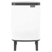   Brabantia Bo Waste Bin Hi szemetes felnyitható fedéllel, lábakkal - fehér 7L