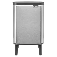   Brabantia Bo Waste Bin Hi szemetes felnyitható fedéllel, lábakkal - rozsdamentes acél, selyem ujjlenyomatmentes 7L