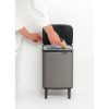 Brabantia Bo Waste Bin Hi acél szemetes felnyitható fedéllel, lábakkal - platinaszürke 7L