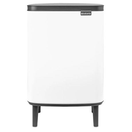 Brabantia Bo Waste Bin Hi acél szemetes felnyitható fedéllel, lábakkal - fehér 12L