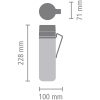 Brabantia Make & Take duplafalú termosz - világosszürke 500ml