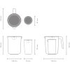 Brabantia Tasty+ 2db-os mérőedény szett - 0,5L + 1L