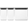 Brabantia 3db-os tárolóedény készlet - sötétszürke 2x1,6L + 3,5L