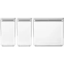   Brabantia 3db-os tárolóedény készlet - világosszürke 2x1,6L + 3,5L