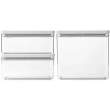   Brabantia 3db-os tárolóedény készlet - világosszürke 2x1,5L + 3,5L