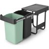 Brabantia Sort & Go Built in Bin beépített szemetes, kihúzható - sötét szürke és jáde zöld 2x15L