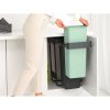 Brabantia Sort & Go Built in Bin beépített szemetes, kihúzható - sötét szürke és jáde zöld 2x30L