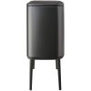 Brabantia Bo Touch Bin acél nyomófedeles szelektív szemetes lábakkal - magabiztos szürke 3x11L