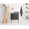 Brabantia Bo Touch Bin acél nyomófedeles szelektív szemetes lábakkal - magabiztos szürke 3x11L