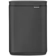   Brabantia Bo Waste Bin szemetes felnyitható fedéllel, fali/álló - Hat. szürke 4L
