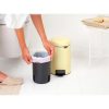 Brabantia NewIcon acél pedálos szemetes - kellemes sárga 3L