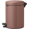 Brabantia NewIcon acél pedálos szemetes - szaténrózsaszín taupe 5L