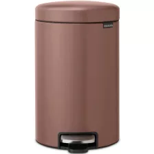   Brabantia NewIcon pedálos szemetes - szaténrózsaszín taupe 12L