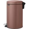 Brabantia NewIcon acél pedálos szemetes - szaténrózsaszín taupe 12L