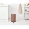 Brabantia NewIcon acél pedálos szemetes - szaténrózsaszín taupe 12L