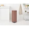 Brabantia NewIcon acél pedálos szemetes - szaténrózsaszín taupe 30L