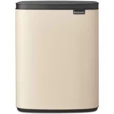   Brabantia Bo Waste Bin szemetes felnyitható fedéllel, fali/álló - világos bézs 12L