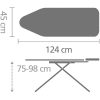 Brabantia vasalódeszka, fix támasz - metalizált szürke, 124x45cm