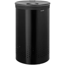   Brabantia Laundry Bin szennyestartó műanyag fedővel Fekete 60L