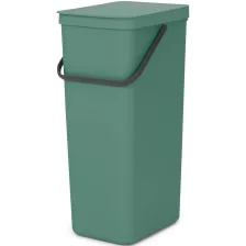   Brabantia Sort & Go szemetes felnyitható fedéllel, fogantyúval - platina zöld 40L