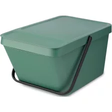   Brabantia Sort & Go Stackable Waste Bin halmozható szelektív szemetes felnyitható fedéllel - platina zöld 20L
