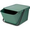 Brabantia Sort & Go Stackable Waste Bin halmozható szelektív szemetes felnyitható fedéllel - platina zöld 20L