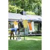 Brabantia Lift-O-Matic kültéri forgatható, állítható ruhaszárító állvány - földbe szúrható, antracit 50m