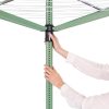 Brabantia Lift-O-Matic kültéri forgatható, állítható ruhaszárító állvány kiegészítőkkel - földbe szúrható, levélzöld 50m