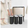 Brabantia Bo Touch Bin acél nyomófedeles szelektív szemetes lábakkal - aranyfényű 3x11L