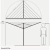Brabantia Essential kültéri ruhaszárító állvány - betonlapba, 40m
