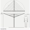 Brabantia Essential kültéri ruhaszárító állvány - betonlapba, 50m