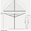Brabantia Topspinner kültéri forgatható ruhaszárító állvány - földbe szúrható, szürke, 40m