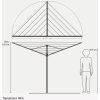 Brabantia Topspinner kültéri forgatható ruhaszárító állvány - betonlapba, 40m
