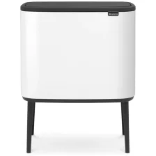   Brabantia Bo Touch Bin nyomófedeles szemetes lábakkal - fehér 36L
